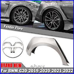 1Set Silver Fender Flares Cover Kit For BMW G20 G28 330i M340i M Sport 2019-2022