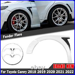 1Set White Fender Flares Cover Kit For Toyota Camry SE XSE 2018 2019-2022 Sport