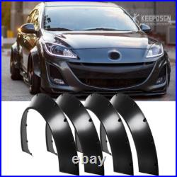 4PCS For Mazda 3 Speed3 Fender Flares Extra Wide Body Kit Wheel Arches Bolt-on