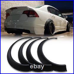 4Pcs 4 For Honda Civic Fender Flares Extra Wide Wheel Arches Body Kit Mudguard