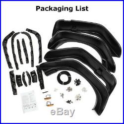 4Pcs Fender Flares Black Texture Kits For Jeep Wrangler JK Flat Style