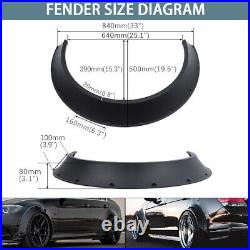 4Pcs Fender Flares Extra Wide Body Wheel Arches For Honda Civic EJ EK EG Accord