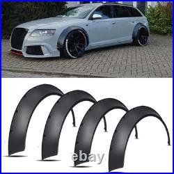 4X Flexible Fender Flares Extra Wide Wheel Arches Body Kit For Audi A6 C6 C7 C8