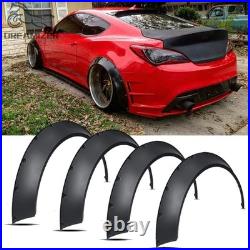4X Flexible Fender Flares Extra Wide Wheel Arches Kit For Hyundai Genesis Coupe