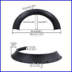 4X Universal 800MM Car Fender Wheel Arches Flare Extension Flares Wide Body Kit