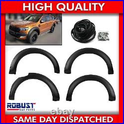 4 Pcs Wide Body Wheel Arches Fender Flares Kit For Ford Ranger T6 T7 (2014-2019)