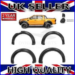 4 Pcs Wide Body Wheel Arches Set For Ford Ranger T6 T7 Fender Flares Kit 2014-19