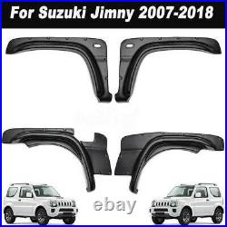 4 x Fender Flare Kit Set For Suzuki Jimny 2007-2018 Wheel Arch Cover Black ABS