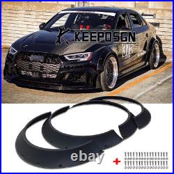 4pcs For AUDI A3 A4 S3 S4 Matte Fender Flares Wheel Arched CONCAVE Widebody Kit