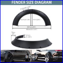 4pcs For Honda Civic TypeR Matte Fender Flares Wheel Arched CONCAVE Widebody Kit