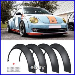 4pcs For VW Beetle Matte Fender Flares Wheel Arched CONCAVE 10mm Widebody Kit