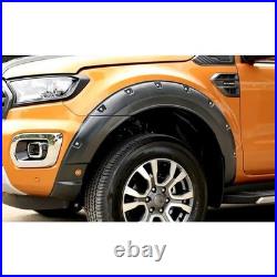 4x BLACK WIDE WHEEL ARCH FENDER FLARE BODY KIT FOR FORD RANGER T8 2015-2022 BT