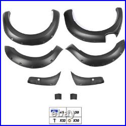 4x BLACK WIDE WHEEL ARCH FENDER FLARE BODY KIT FOR FORD RANGER T8 2015-2022 BT