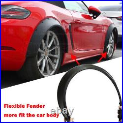 4x Fender Flares Flexible 4 Extra Wide CONCAVE Body Kit For Mazda 3 5 6 323 929