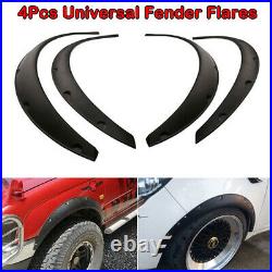 4x Universal Widened Fender Flares Flexible Durable Polyurethane Car Body Kit UK