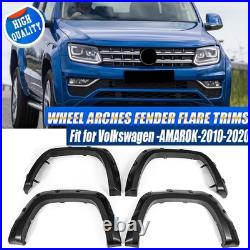 4x Wide Front&rear Wheel Arches Fender Flares Blk Body Kit For Vw Amarok 2010-20