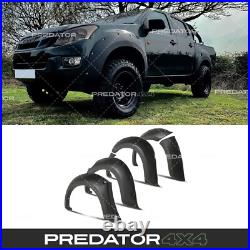 60mm MATTE BLACK WIDE WHEEL ARCHES FENDER FLARES KIT FOR ISUZU D-MAX 2012-2015