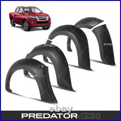 60mm MATTE BLACK WIDE WHEEL ARCHES FENDER FLARES KIT FOR ISUZU D-MAX 2012-2015