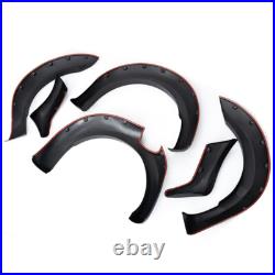 6Pcs Black Wide Wheel Arches Fender Flares Body Kit For 12-2015 Ford Ranger T6 A