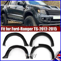 6Pcs Black Wide Wheel Arches Fender Flares Body Kit For 12-2015 Ford Ranger T6 A