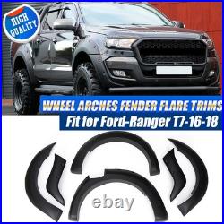 6Pcs Black Wide Wheel Arches Fender Flares Body Kit For Ford Ranger T7 2016-2018 6Pcs Black Wide Wheel Arches Fender Flares Body Kit For Ford Ranger T7 2016-2018