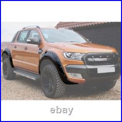 6Pcs Black Wide Wheel Arches Fender Flares Body Kit For Ford Ranger T7 2016-2018