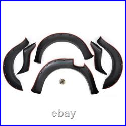 6Pcs Black Wide Wheel Arches Fender Flares Body Kit For Ford Ranger T7 2016-2018