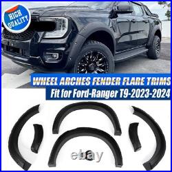 6Pcs Black Wide Wheel Arches Fender Flares Body Kit For Ford Ranger T9 2023-2024 6Pcs Black Wide Wheel Arches Fender Flares Body Kit For Ford Ranger T9 2023-2024