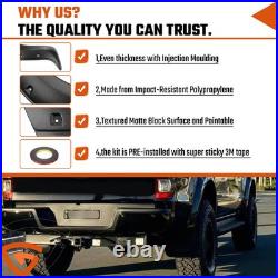 6Pcs Wide Wheel Arches Fender Flares Body Kit BLACK For 2016-2018 Ford Ranger T7