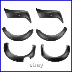 6Pcs Wide Wheel Arches Fender Flares Body Kit BLACK For 2016-2018 Ford Ranger T7