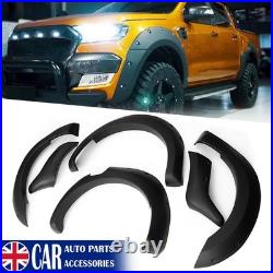 6Pcs Wide Wheel Arches Fender Flares Body Kit For 12-2015 Ford Ranger T6 Black