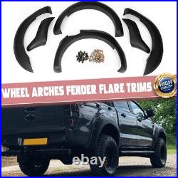6Pcs Wide Wheel Arches Fender Flares Body Kit For 12-2015 Ford Ranger T6 Black