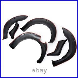 6 Pcs Wide Wheel Arches Fender Flares Black Body Kit For 12-2015 Ford Ranger T6