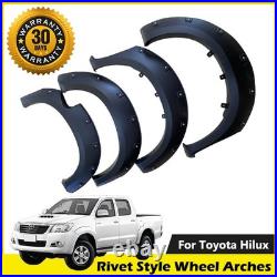 6pcs Wheel Arches Fender Flares Kit For Toyota Hilux MK7 2005-2014 Double Cab