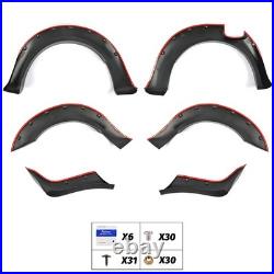 6pcs Wide Arch Kit Fender Flares Wheel Arches Set For Ford Ranger T7 2015-2018