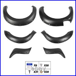 6pcs Wide Arch Kit Fender Flares Wheel Arches Set For Ford Ranger T7 2015-2018