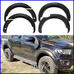 6x Wide Wheel Arches Fender Flares Body Kit Black For Ford Ranger T8 2019-2022
