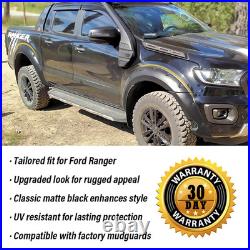 6x Wide Wheel Arches Fender Flares Body Kit Black For Ford Ranger T8 2019-2022