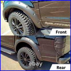 6x Wide Wheel Arches Fender Flares Body Kit Black For Ford Ranger T8 2019-2022