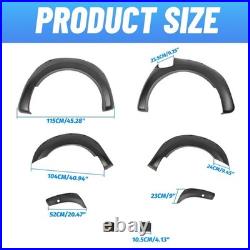 6x Wide Wheel Arches Fender Flares Body Kit Black For Ford Ranger T8 2019-2022