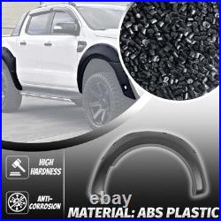 6x Wide Wheel Arches Fender Flares Body Kit Black For Ford Ranger T8 2019-2022 6x Wide Wheel Arches Fender Flares Body Kit Black For Ford Ranger T8 2019-2022