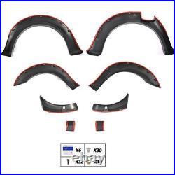 6x Wide Wheel Arches Fender Flares Body Kit Black For Ford Ranger T8 2019-22