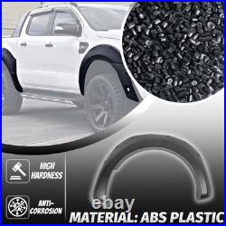 6x Wide Wheel Arches Fender Flares Body Kit Black For Ford Ranger T8 2019-22