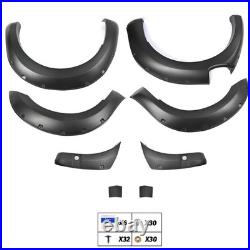 6x Wide Wheel Arches Fender Flares Body Kit Black For Ford Ranger T8 2019-22