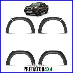 75mm MATTE BLACK WHEEL ARCHES FENDER FLARE KIT WITH BOLTS FOR TOYOTA HILUX 2021+