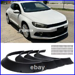 Black 4.5 Fender Flares Wheel Arch Extra Wide Body Kits For VW Scirocco