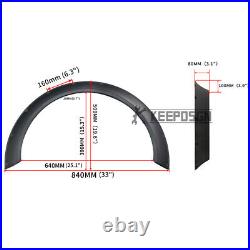 Black 4.5 Fender Flares Wheel Arch Extra Wide Body Kits For VW Scirocco