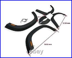 Black Fender Flares + LED Light For Land Rover Defender 110 2020+ Wheel Arch Kit