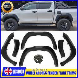 Black For Toyota Hilux Revo 2015-2019 Wheel Arches Fender Flares Wide Body Kit