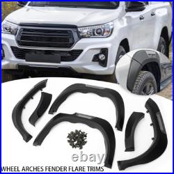 Black For Toyota Hilux Revo 2015-2019 Wheel Arches Fender Flares Wide Body Kit